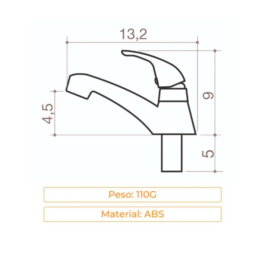 TORNEIRA ABS BRANCA LAV. MONO COMANDO-CIVITT