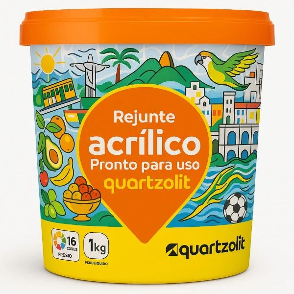 Kit 2 x Rejunte Acrílico Cinza 1kg Quartz...
