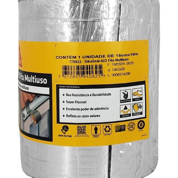 Manta Fita Asfáltica Autoadesiva Aluminiz...