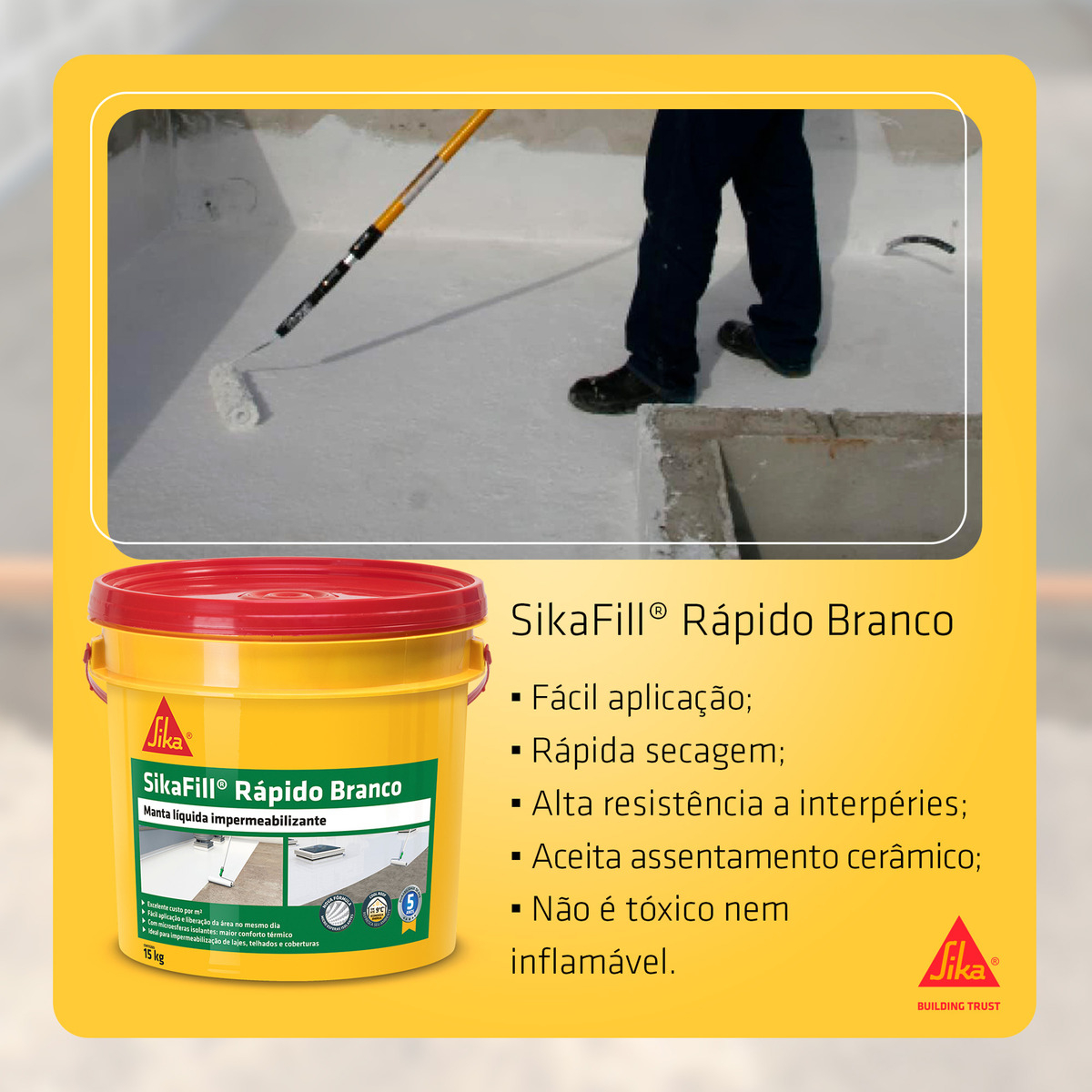 MANTA LIQUIDA BRANCA SIKAFILL 15 KG - SIKA