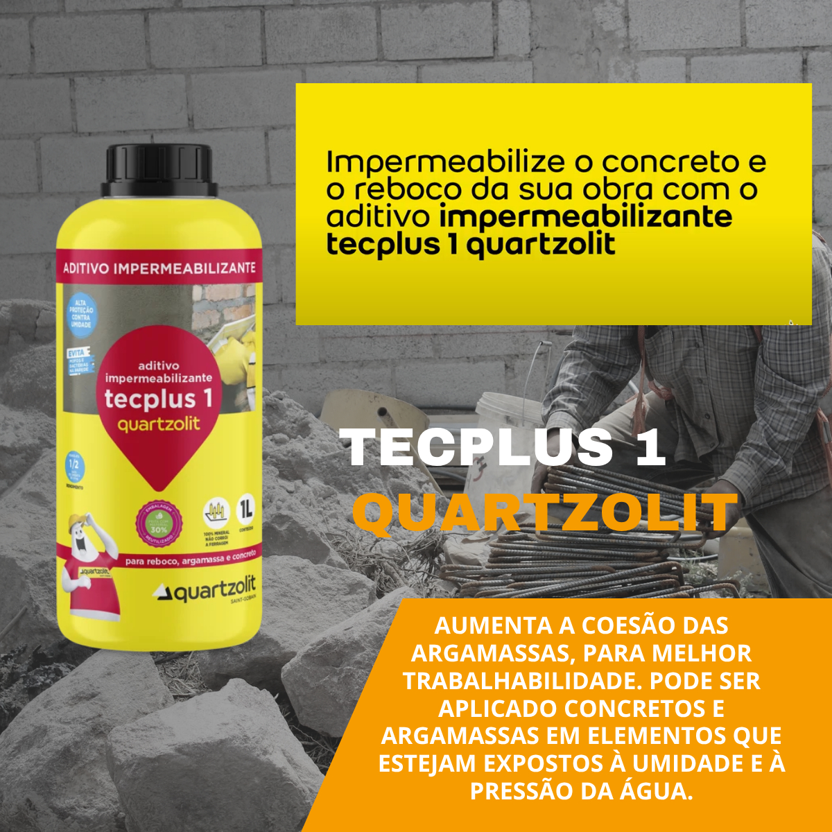 Tecplus 1 Impermeabilizante Argamassa Con...