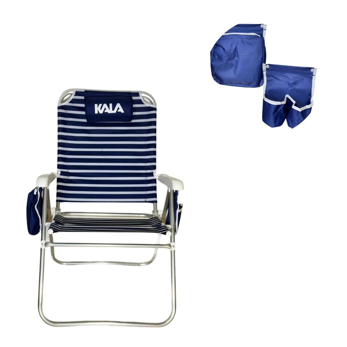 Cadeira Praia Reclinável Kala Azul c/ Tér...